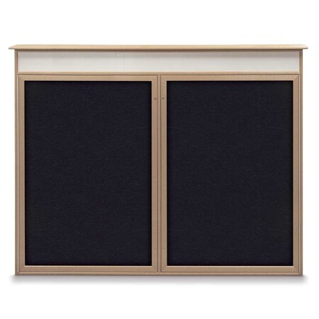 United Visual Products Single Door Enclosed Indoor Letterboard UV1125-WHITE-WHITE
